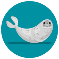 Seal Animal In Turquoise Sticker