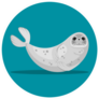 Seal Animal In Turquoise Sticker