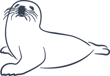 Seal Sea Lion Laying Down Sticker