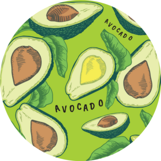 Seamless Avocado Pattern Texture Sticker