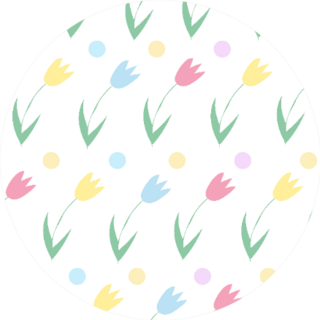 Seamless Background Pattern Of Tulips Sticker