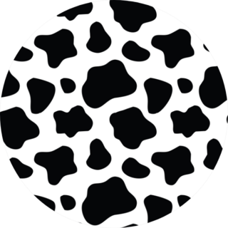 Seamless Black And White Cow Pattern Sticker