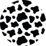 Seamless Black And White Cow Pattern Sticker