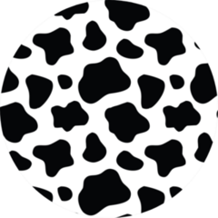 Seamless Black And White Cow Pattern Sticker