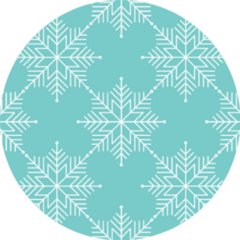 Seamless Blue Pattern With Snowflakes Winter Sticker