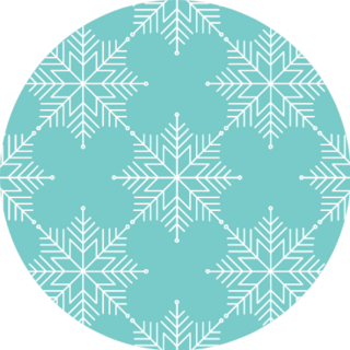 Seamless Blue Pattern With Snowflakes Winter Sticker