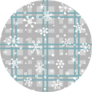 Seamless Checkered Pattern With Hand Drawn Snowflakes Sticker