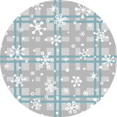 Seamless Checkered Pattern With Hand Drawn Snowflakes Sticker