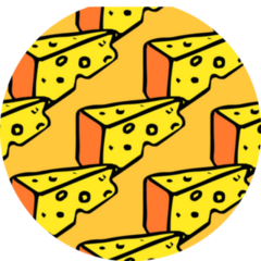 Seamless Cheese Pattern Sticker