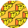 Seamless Cheese Pattern Sticker