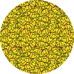 Seamless Cheese Pattern Yellow Sticker