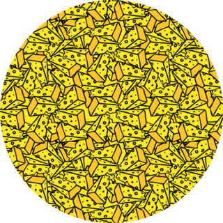 Seamless Cheese Pattern Yellow Sticker