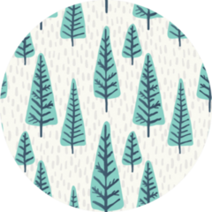 Seamless Christmas Tree Pattern Sticker