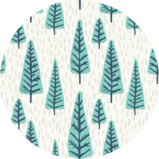 Seamless Christmas Tree Pattern Sticker