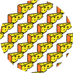 Seamless Colored Cheese Background Sticker