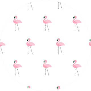 Seamless Flamingo Pattern Sticker