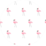 Seamless Flamingo Pattern Sticker