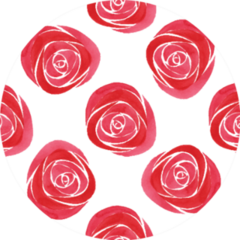 Seamless Floral Pattern Watercolor Roses Sticker