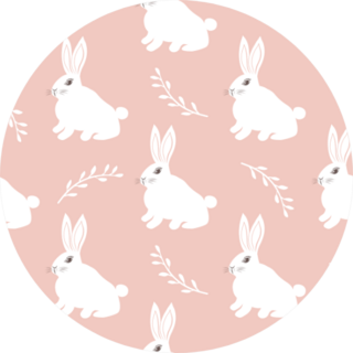 Seamless Hare Pattern. Cute Little Bunny Sticker