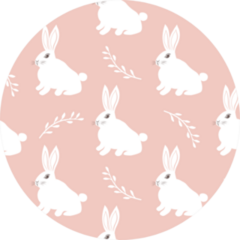 Seamless Hare Pattern. Cute Little Bunny Sticker