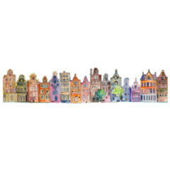 Seamless Line. Watercolor Netherlands Sticker