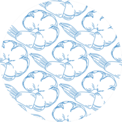 Seamless Pattern Blue Shrimp Sticker