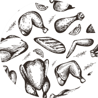 Seamless Pattern Chicken Concept Sticker