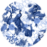 Seamless Pattern In Chinoiserie Style With Peacock Sticker
