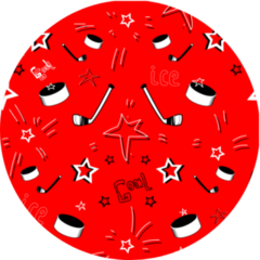 Seamless Pattern Of A Hockey Stick Sticker