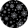 Seamless Pattern Of Snowflakes On A Black Background Sticker