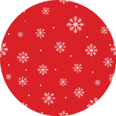 Seamless Pattern Snowflakes On Red Sticker