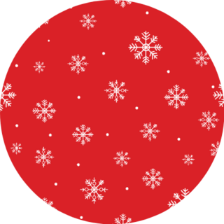 Seamless Pattern Snowflakes On Red Sticker