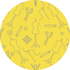 Seamless Pattern Tailor Sewing Concepts Sticker