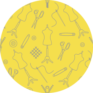 Seamless Pattern Tailor Sewing Concepts Sticker