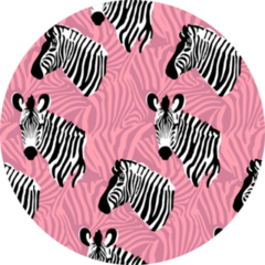 Seamless Pattern Texture With Zebra Stripes Pink Sticker