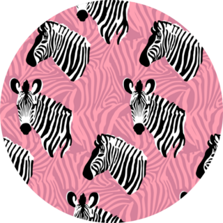 Seamless Pattern Texture With Zebra Stripes Pink Sticker