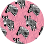 Seamless Pattern Texture With Zebra Stripes Pink Sticker