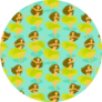Seamless Pattern With Beautiful Hawaiian Hula Dancers Sticker