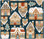 Seamless Pattern With Cute Gingerbread Houses And Cookies Sticker