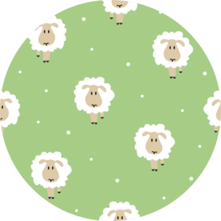 Seamless Pattern With Cute Hand-drawn Sheep Sticker