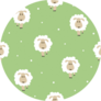 Seamless Pattern With Cute Hand-drawn Sheep Sticker
