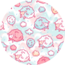 Seamless Pattern With Cute Sheep And Cotton Candy Sticker