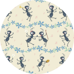 Seamless  Pattern With Dancing Ants Sticker