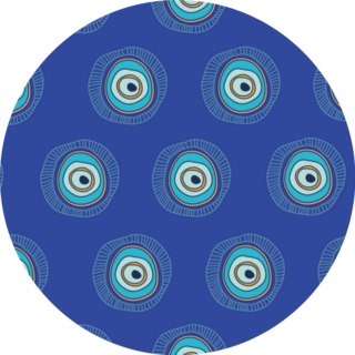 Seamless Pattern With Doodle Drawing Evil Eye Sticker