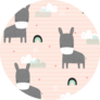 Seamless Pattern With Little Donkey and Rainbows Sticker