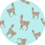 Seamless Pattern With Llama Animal Sticker