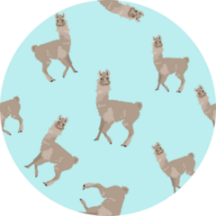Seamless Pattern With Llama Animal Sticker