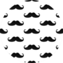 Seamless Pattern With Mustaches Sticker