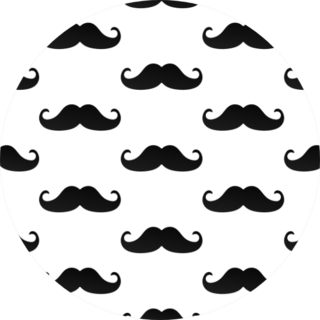 Seamless Pattern With Mustaches Sticker
