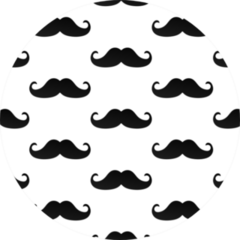 Seamless Pattern With Mustaches Sticker